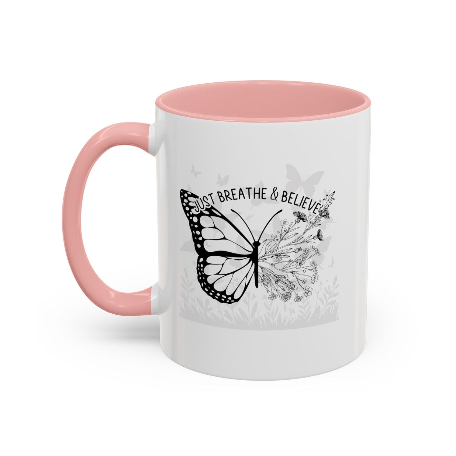 Floral Butterfly Ceramic Coffee Mug Self Care Quote Coffee Lover Gift