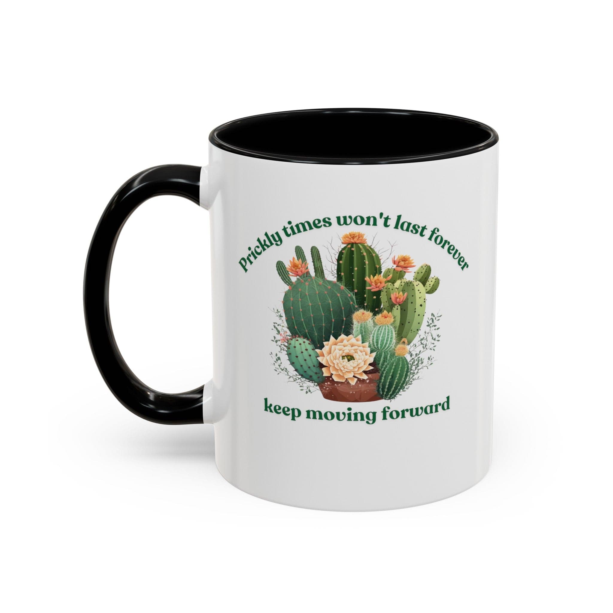 Cactus Mug, Beautiful Cactus Print, Motivational Quote &amp; Cactus Pun, Prickly Pear Cactus, Coffee Lover Gift, Plant Lover Gift