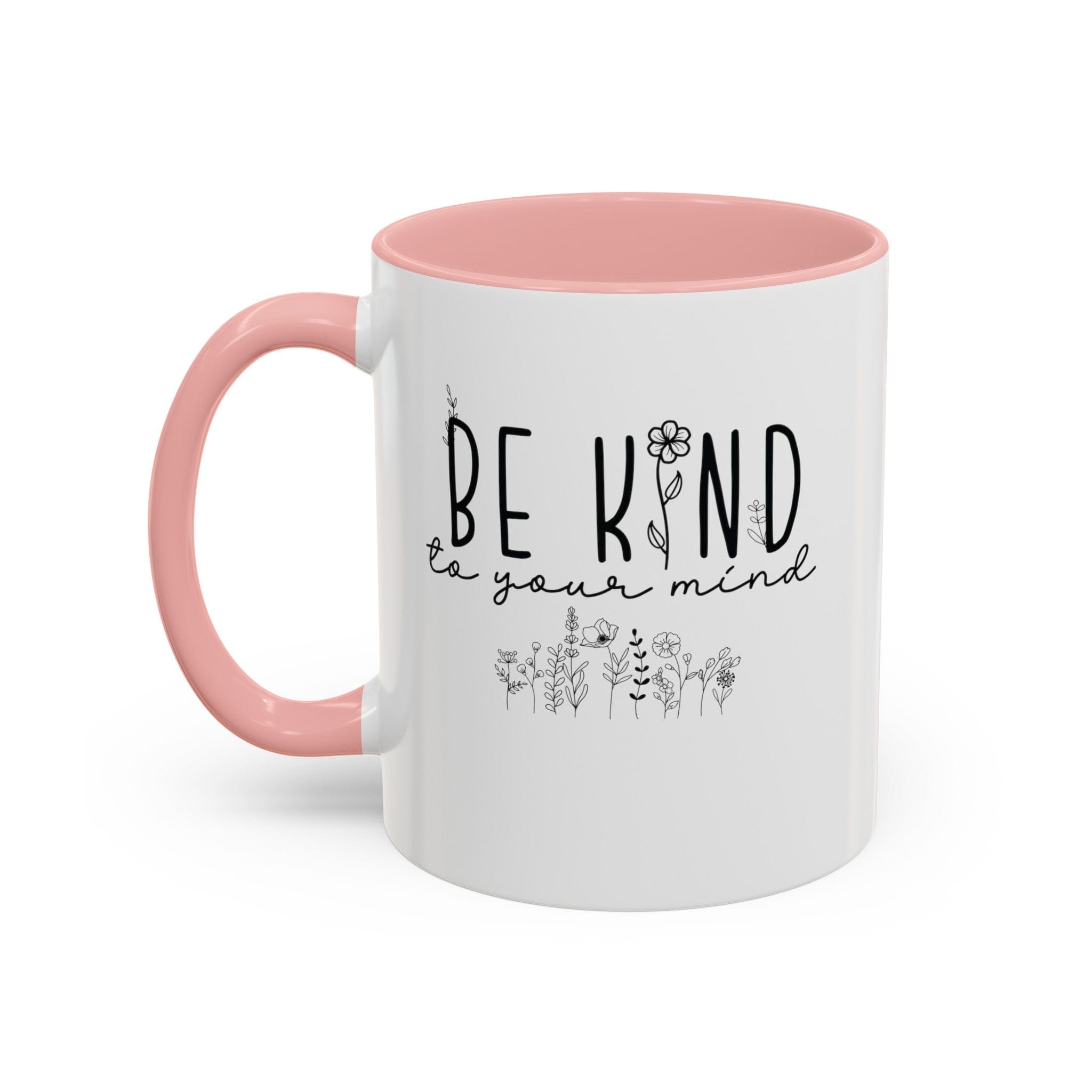 Cute Floral Ceramic Coffee Mug with Motivational Quote Coffee Lover Gift