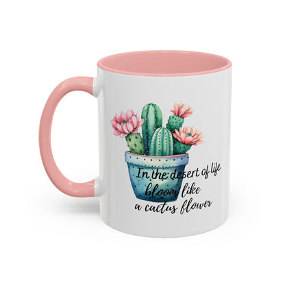 Cactus Mug, Beautiful Watercolor Cactus, Motivational Quote &amp; Cactus Pun, Prickly Pear Cactus, Coffee Lover Gift, Plant Lover Gift