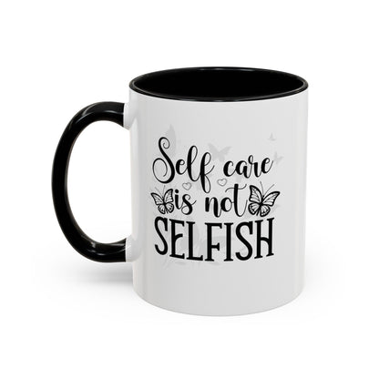 Neutral Butterflies Floral Coffee Mug Self Care Quote Coffee Lover Gift