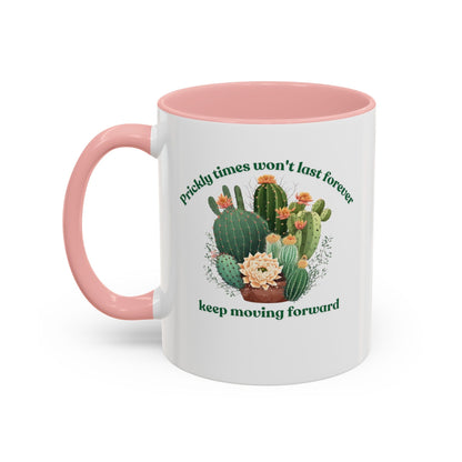 Cactus Mug, Beautiful Cactus Print, Motivational Quote &amp; Cactus Pun, Prickly Pear Cactus, Coffee Lover Gift, Plant Lover Gift