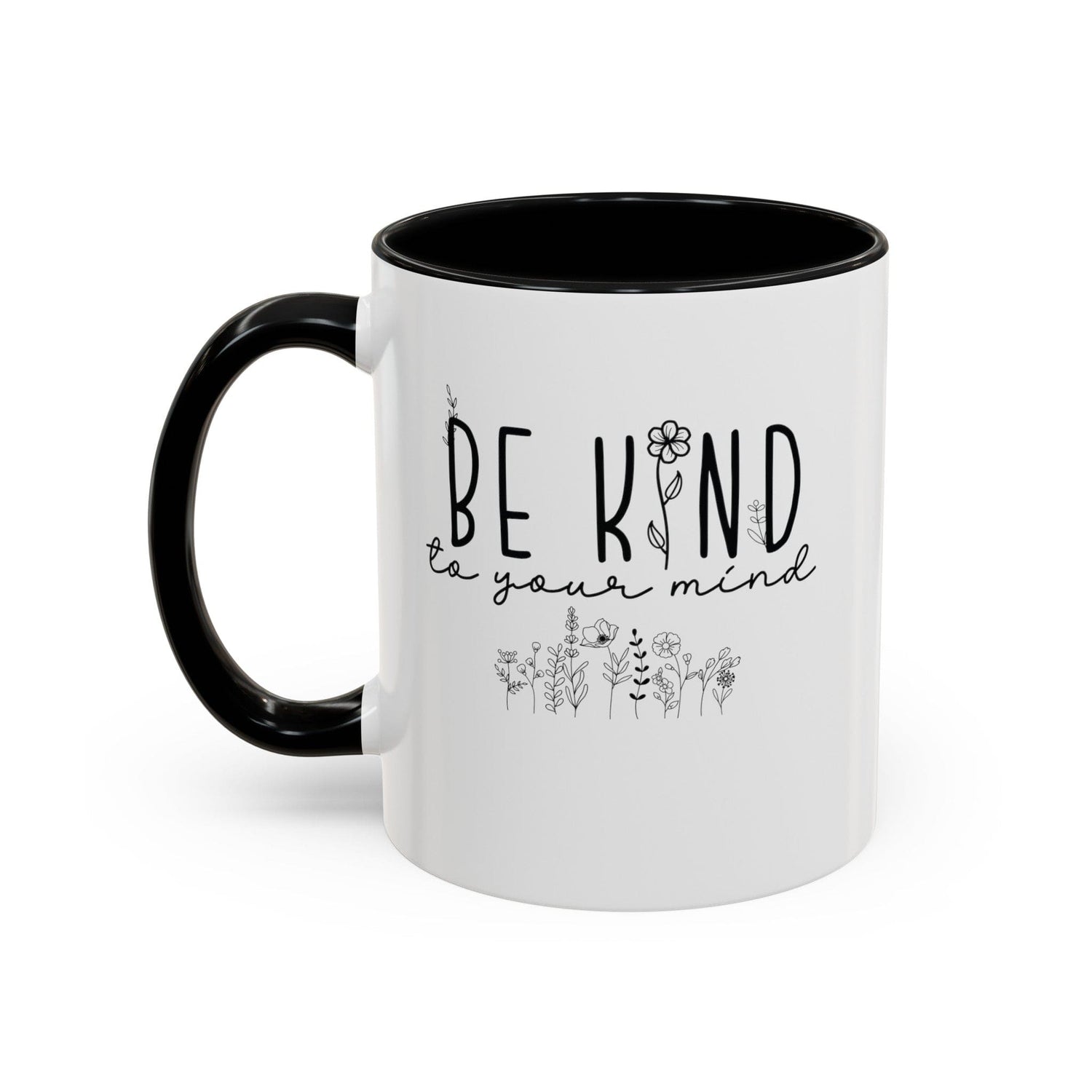 Cute Floral Ceramic Coffee Mug with Motivational Quote Coffee Lover Gift