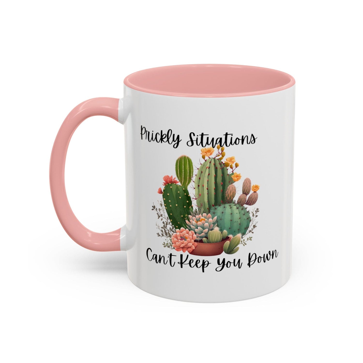 Cactus Mug, Beautiful Cactus Print, Motivational Quote and Cactus Pun, Coffee Lover Gift, Plant Lover Gift