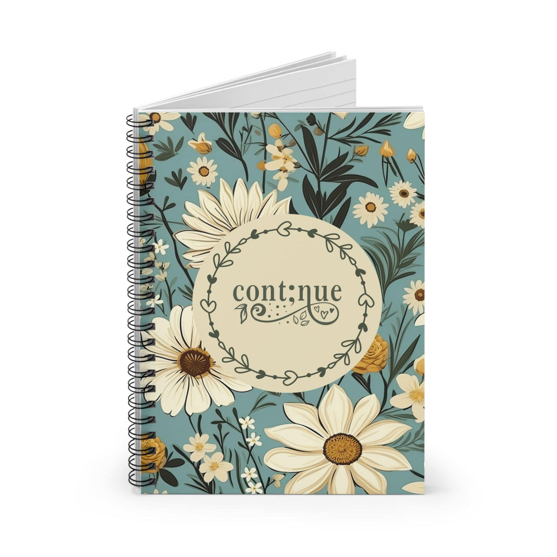 Beautiful Floral Spiral Notebook Lined Pages Journal Motivational Quote