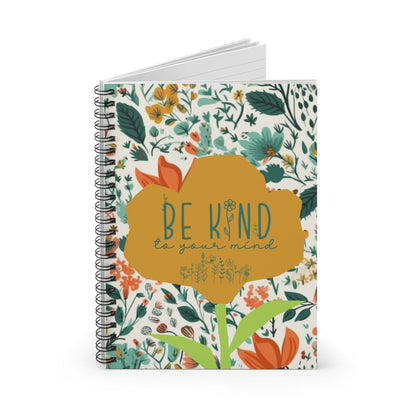 Colorful Floral Spiral Notebook Lined Journal Motivational Quote