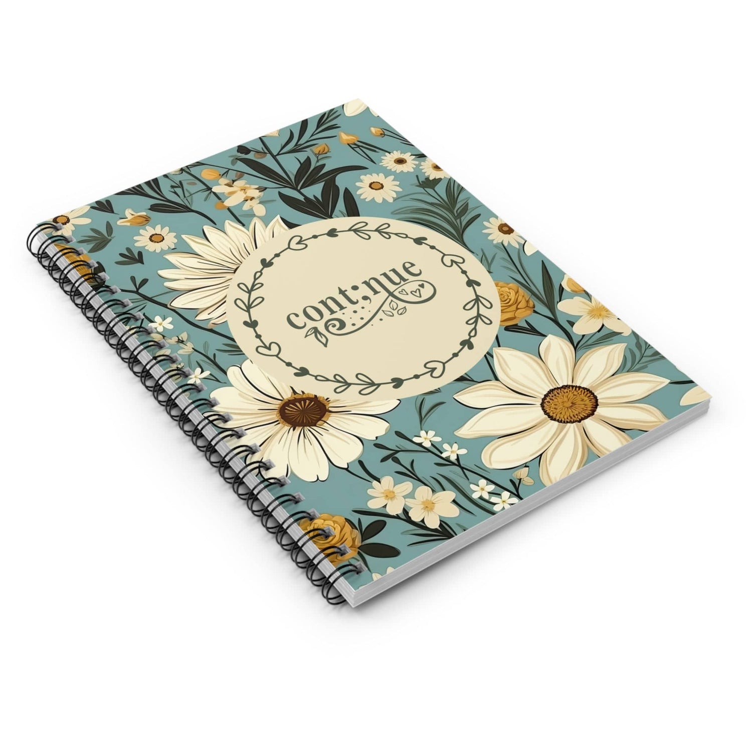 Beautiful Floral Spiral Notebook Lined Pages Journal Motivational Quote