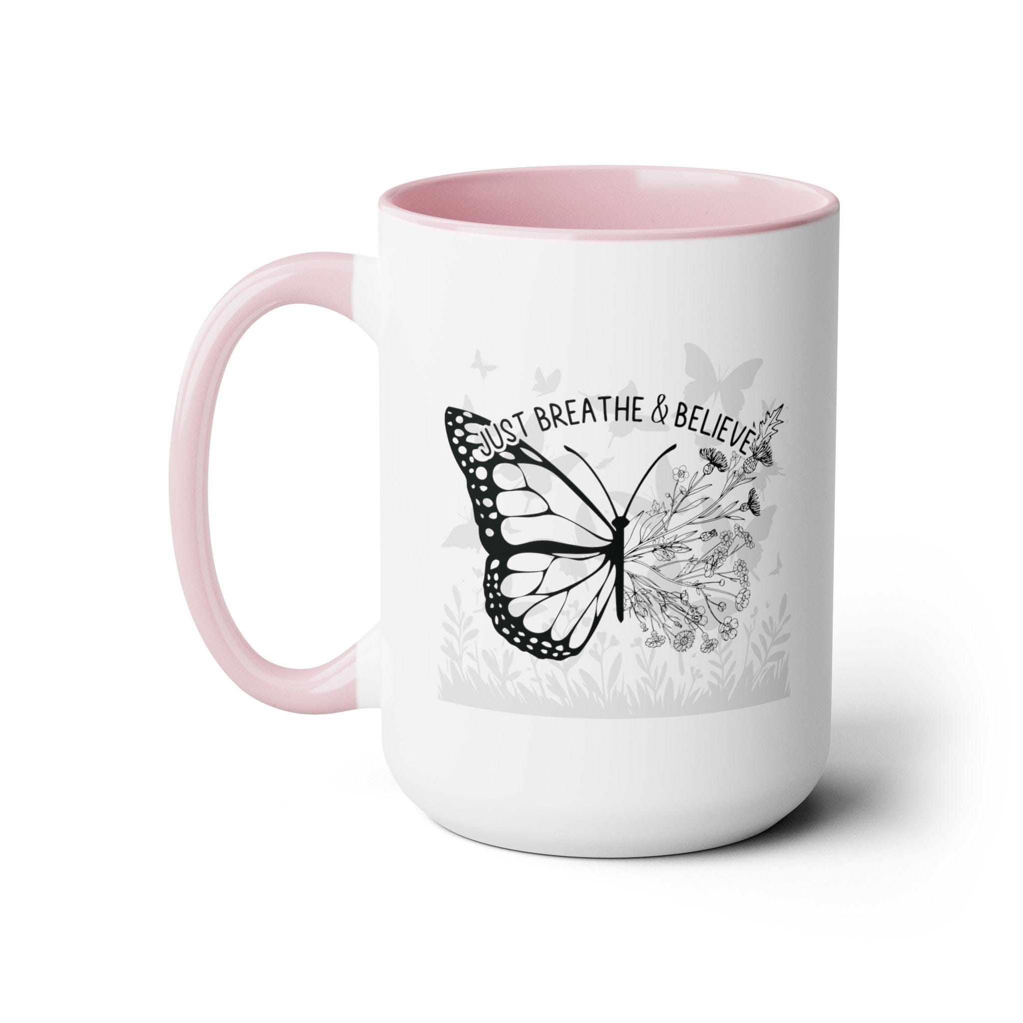 Floral Butterfly Ceramic Coffee Mug Self Care Quote Coffee Lover Gift