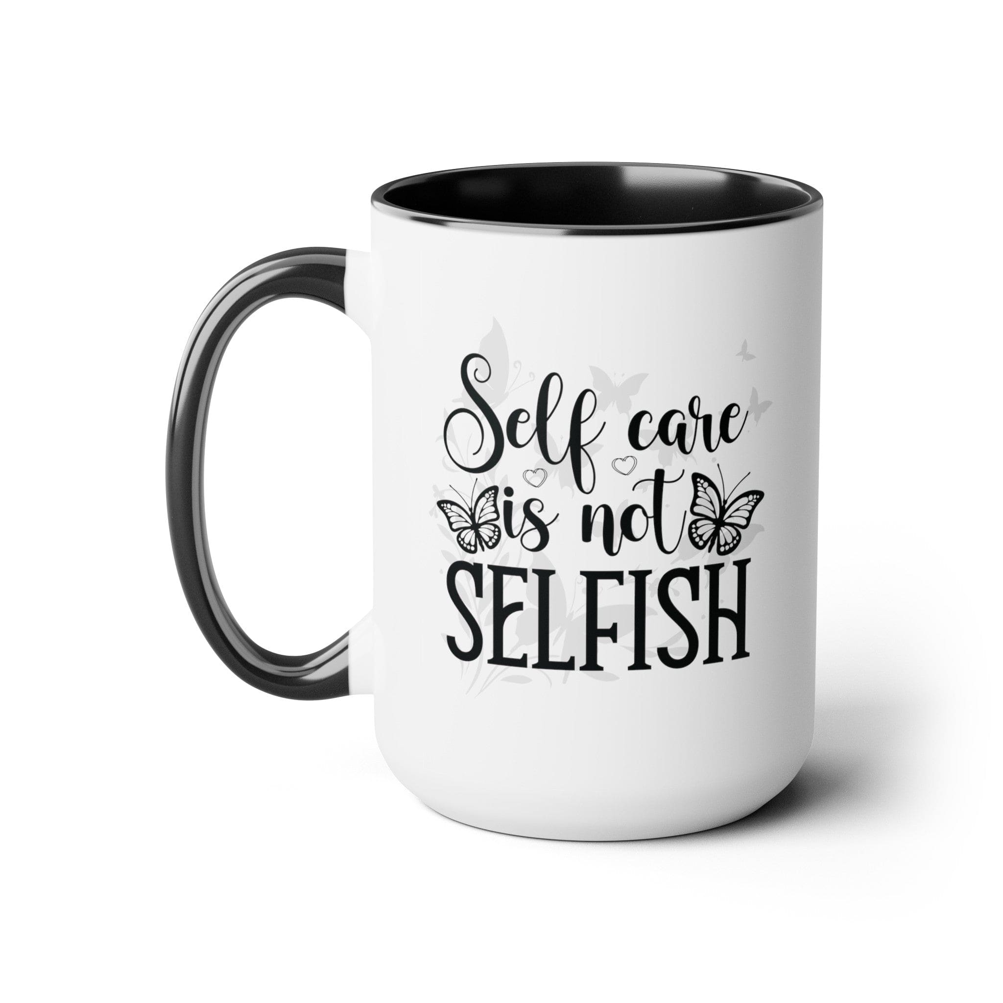 Neutral Butterflies Floral Coffee Mug Self Care Quote Coffee Lover Gift