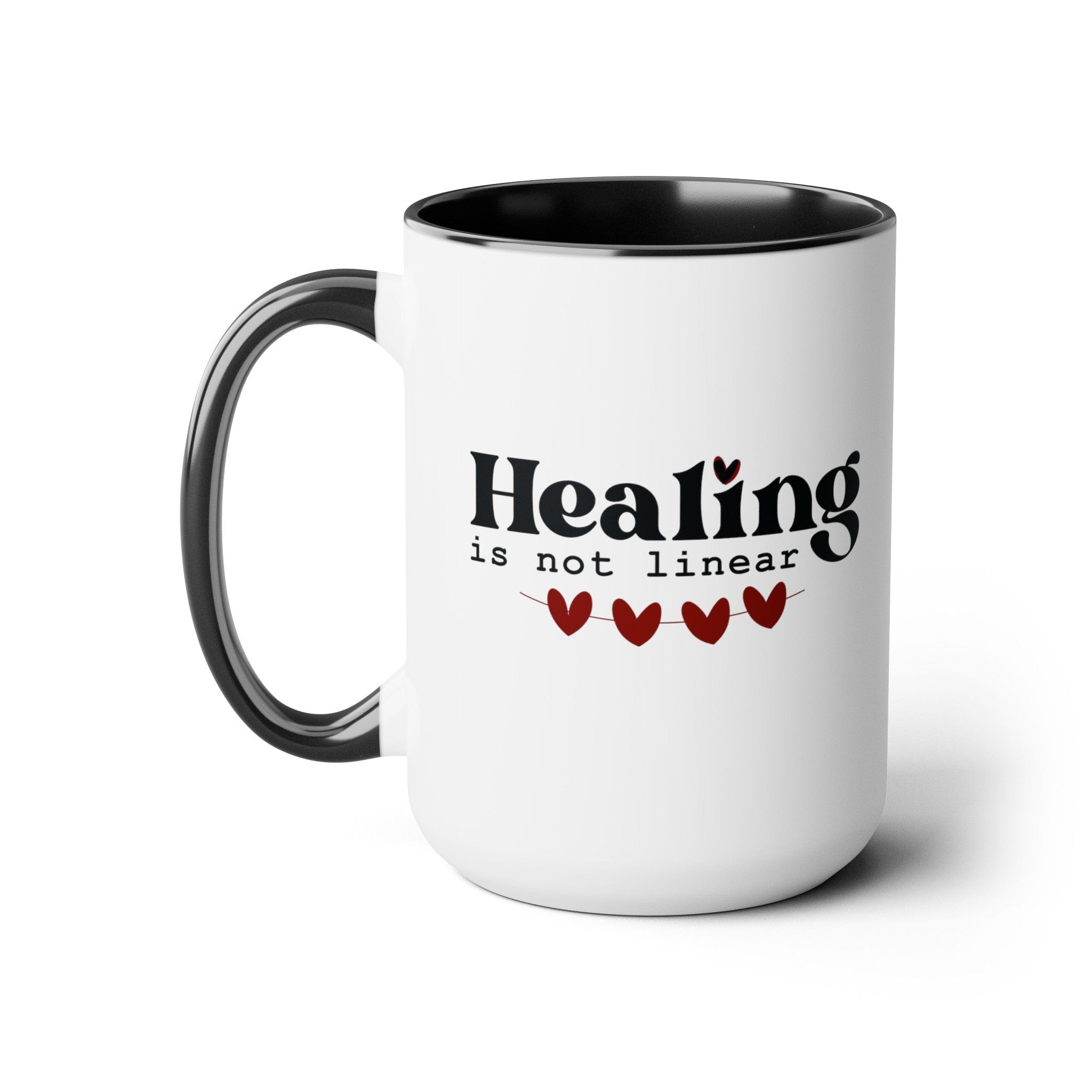 Ruby String of Hearts Ceramic Coffee Mug Motivational Quote Coffee Lover Gift