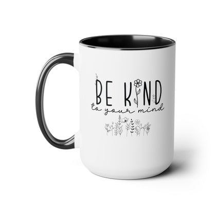 Cute Floral Ceramic Coffee Mug with Motivational Quote Coffee Lover Gift