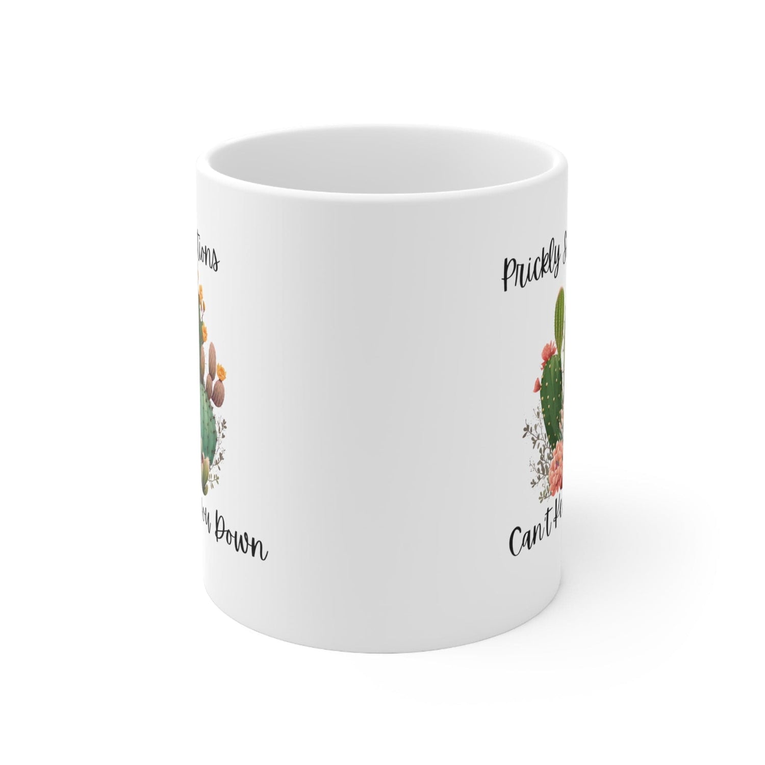 Cactus Mug, Beautiful Cactus Print, Motivational Quote and Cactus Pun, Coffee Lover Gift, Plant Lover Gift