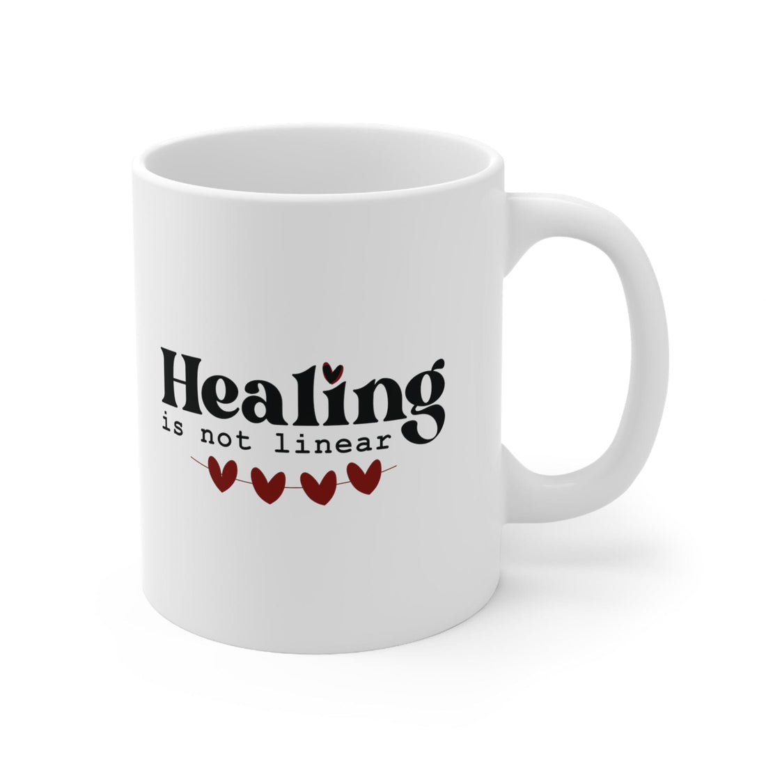 Ruby String of Hearts Ceramic Coffee Mug Motivational Quote Coffee Lover Gift