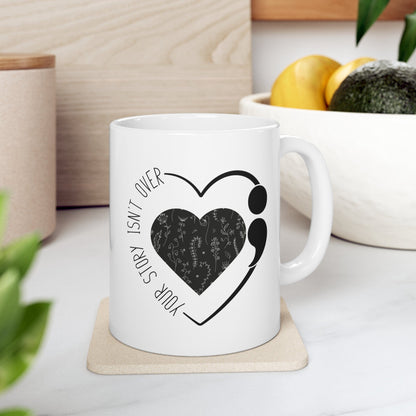 Wildflowers Floral Ceramic Coffee Mug Suicide Awareness Self Care Quote Coffee Lover Gift