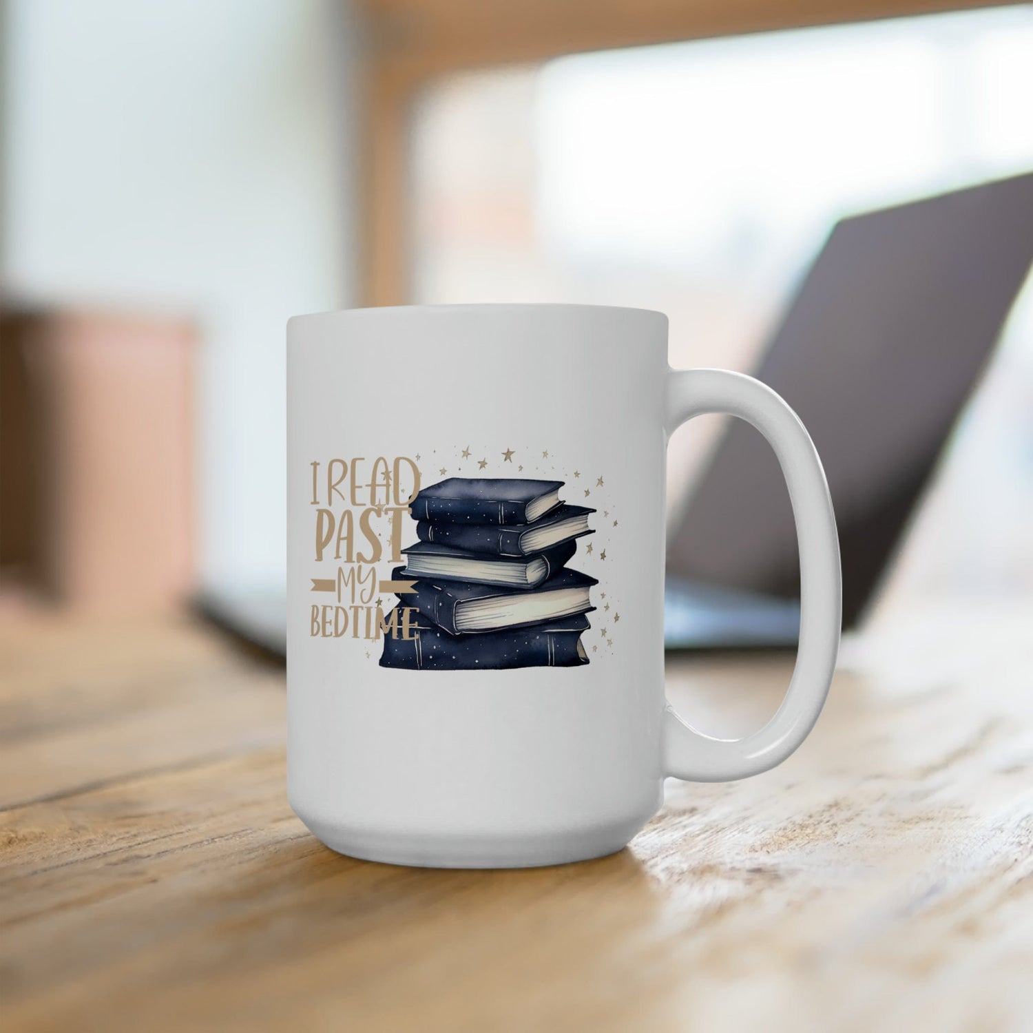 Bookish Mug, Book Lover Mug, Booktrovert, Cute Gold Stars, Bookish Quotes, Book Lover Gift