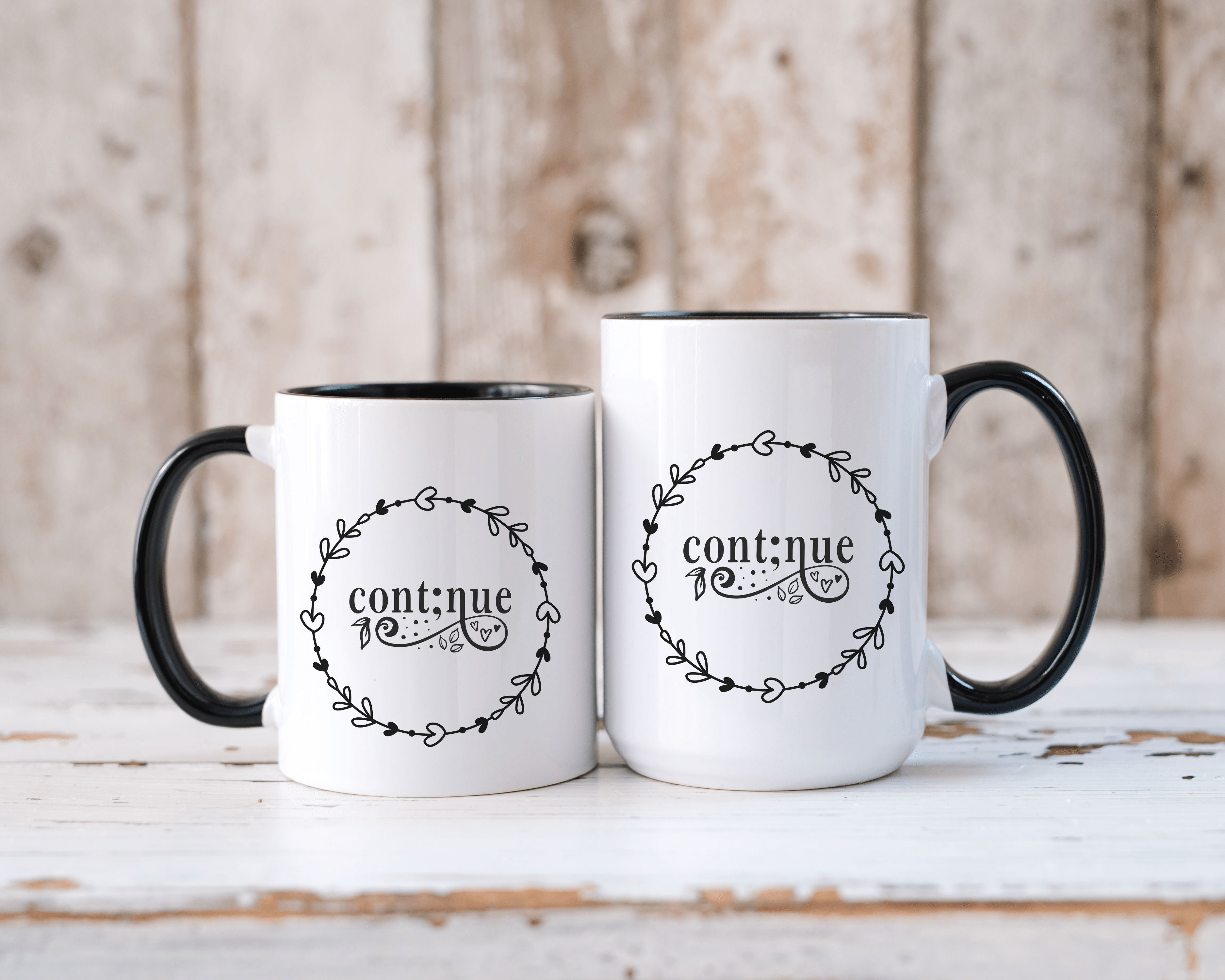 Vine Hearts Ceramic Coffee Mug Suicide Awareness Self Care Quote Coffee Lover Gift